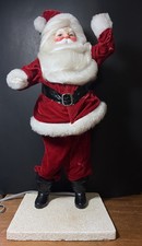 Vtg Harold Gale Red Santa Claus Store Display Mechanical Movement Corded picture