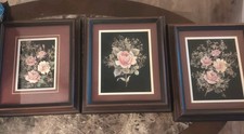 Vintage Framed Rose Shadow Boxes 14x12 picture