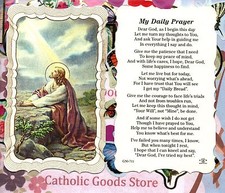 My Daily Prayer - Scalloped paperstock Holy Card picture