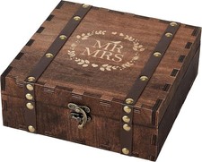 Mr and Mrs Wedding Keepsake Box for Couples, Bridal Shower Gifts for Bride to... picture