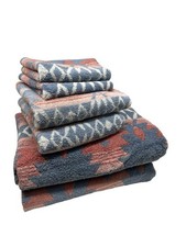Vtg Ralph Lauren Southwestern Tribal Aztec Bath Hand Towels Washclothes Set 6 pc picture
