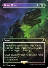 1x FOIL BORDERLESS DON'T MOVE - Jurassic Park - MTG Magic the Gathering picture