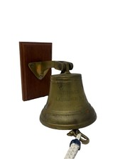 Vtg US Coast Guard E8 Senior Chief Brass Ships Bell Connex Launched 1980 Plaque picture