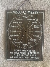 Mood-o-meter 50’s retro humor Vintage Bedroom Wall Art picture