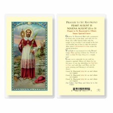 St. Saint Raymond - Prayer - Laminated Holy Card E24-528 picture