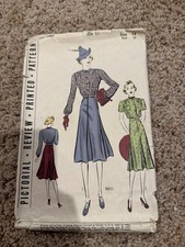 Vintage Pictorial Review Printed Pattern No. 9462 – 1930’ Two-Piece Frock picture