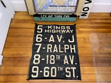 NY NYC BUS ROLL SIGN BROOKLYN KINGS HIGHWAY RALPH AVENUE J 18TH AVE 60th ST ART picture