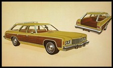 1974 CHEVROLET Adv Postcard CAPRICE ESTATE STATION WAGON Dealer UNP Vintage Auto picture