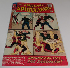 AMAZING SPIDER-MAN # 4 Jan 1963 coverless, complete, The Sandman app. Key picture