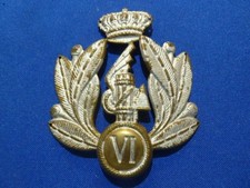 ITALIAN ARMY WWII OFFICERS METAL CAP BADGE picture