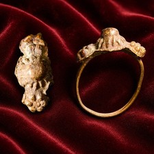 Ancient Crusader Jerusalem Flower Ring c.1200 AD Genuine Artifact COA picture