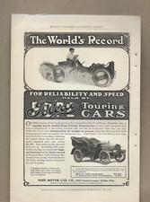 POPE MOTOR CAR CO. TOLEDO TOURING CARS & POPE BICYCLE TWO-SPEED GEAR 5-1904 Ads picture