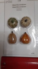 Ashland Halloween Fall Autumn Thanksgiving Pumpkins Gourd Mini Decorations 4 Pcs picture