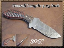 Custom Handmade Damascus Steel 9.25 Inch Hunting / Skinner Knife -Wood Handle picture