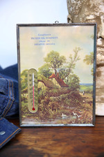 Vintage Petrie Oil Co Glass Thermometer Barn Farm Sign Decatur Indiana picture picture