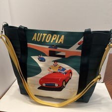 Disneyland 70th Vault Harveys Tomorrowland Autopia Streamline Seatbelt Tote Bag picture