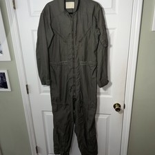 Vintage US Military CWU-27/P Flight Suit Nomex Pilot Coveralls Sage Green 40R picture
