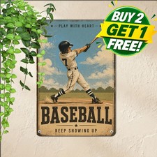 Classic Baseball Sport Game Field Nostalgic Poster Metal Tin Sign picture