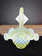Fenton Topaz Iridized Opalescent Hobnail 7