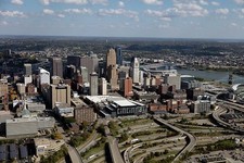 Photo:Cincinnati Ohio USA 2016 Aerial View Downtown Skyline Ohio River picture