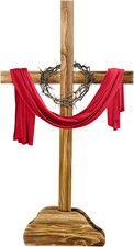 Extra Large Christmas Wood Cross Standing Cross, 59 Inch picture