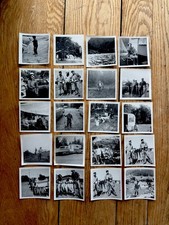 Vintage 1950s 60s Fishing & Camping Photos Lot of 20 Black White Snapshots picture
