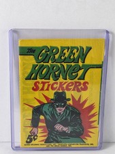 RARE  UNOPEN   1966 TOPPS GREEN HORNET STICKERS WAX PACK picture
