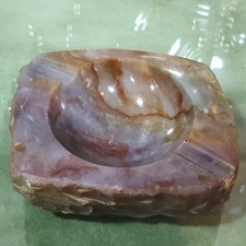 Rare Find Antique Unused Handmade Stone Ashtray. 4