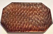 Vintage Handcrafted Wooden Tray Platter Charcuterie Honeycomb Texture picture
