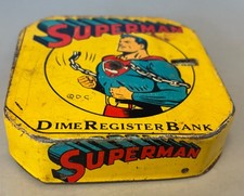 Vintage 1940-1950s Superman Mechanical Dime Register Bank picture