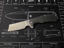 Gerber Asada Pocket Knife Frame Lock Plain Edge Cleaver Blade picture