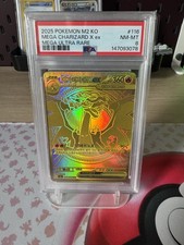 Pokémon TCG Mega Charizard X 116/080 Phantasmal Flames KOR Ultra Rare Gold PSA 8 picture