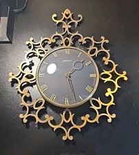Vtg Brass Atlanta  Wall Clock   MCM, Original,Works,  picture