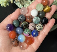 50pc Wholesale Natural mixed Ball Quartz Crystal Sphere Reiki Healing Gem 15mm+ picture