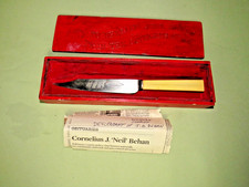 ANTIQUE 1800s WESTERN AMERICANA SHERIFF BEHAN PRESENTATION SHIEFIELD KNIFE BOX picture