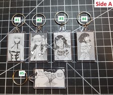Mega Milk Manga Anime Ecchi Girl Waifu Otaku Lewd Ahegao Hand-Made Keychain picture
