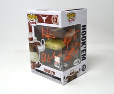 Earl Campbell, Vince Young, Ricky Williams + 1 Signed Funko #13 Hook'Em JSA picture
