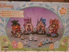 Disney Spring Musical Light-Up Easter Spring Village 13-piece Holiday Set NEW picture