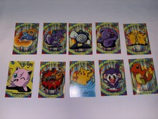 Pokemon TOPPS TV Series 2 Complete Sticker / Stick on COMPLETE SET OF 10 PIKACHU picture
