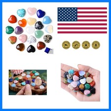 20PCS Trinkets Hearts Crystals Healing Stones Bulk Gifts for Women picture