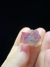 Exquisite Purple Multi-Layer Cubic Window Fluorite Mineral Specimen From Anhui picture