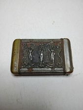 ANTIQUE VICTORIAN HANDMADE 3 GRACES CAMEO MATCH HOLDER Art Noveau  picture