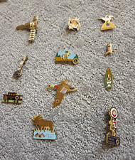Vintage Lions Club Lapel Pin Lot 1975-83 New Orleans Chicago Phoenix Utah picture