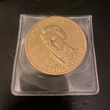 Joseph Smith Jr. Brigham Young Salt Lake Temple LDS Christian Collectible Medals picture