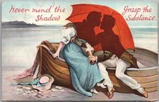 1909 ROMANCE Greetings Postcard 
