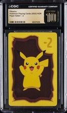 2022 POKEMON PLAYING CARDS KOR PAPER SAFARI #-2 PIKACHU CGC 10 PERFECT picture