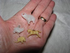 Group of Four VTG Tiny Animal Charms Glass & Plastic? picture