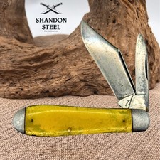 Vintage PAL Cutlery Co USA Amber Celluloid 2 Blade Jack Pocket Knife (193) picture