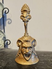 Antique French Bell Belle Epoque France Grotesque Dinner Bell Satyr God Pan picture