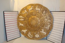 Vintage Universal Statuary plastic astrology wall plaque 18 inches 1966 picture